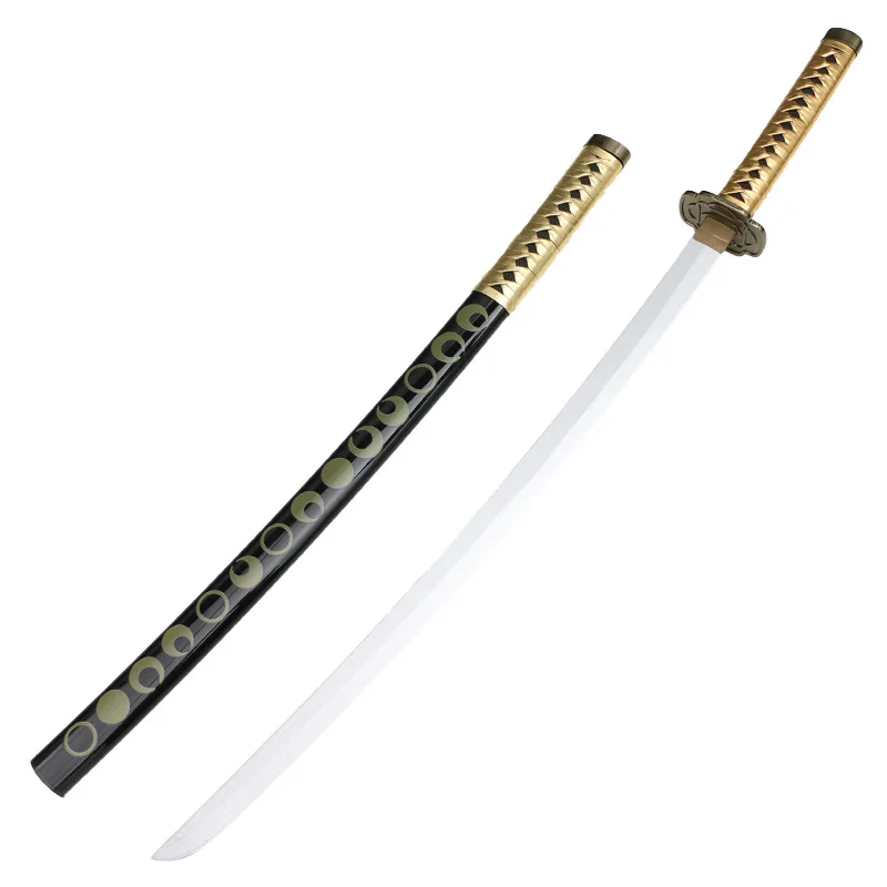 Espada Katana de madera Tohken Ranbu de 106cm/41,73 pulgadas, periféricos de juego de luna creciente con vaina, accesorios de modelo, regalos de disfraz, juguetes al aire libre