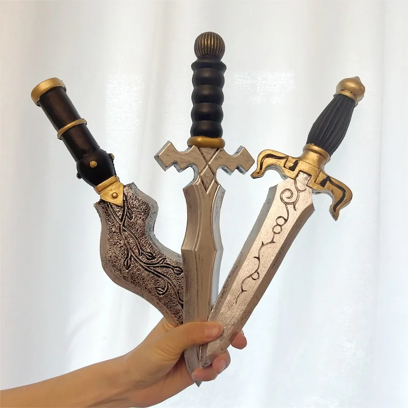 

Страшный реквизит на Хэллоуин, кинжал, игрушки для косплея, оружие, нож, ролевые игры, подарки, модель безопасности, искусственная резина