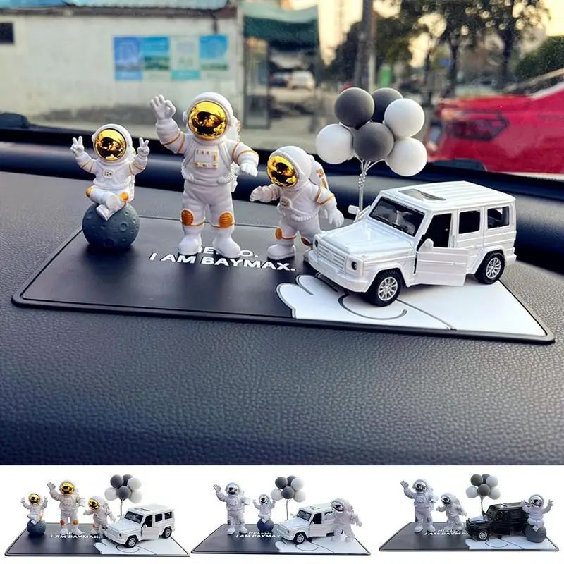 Car Dashboard Ornament 6Pcs Astronaut Figurine Toy Ornament Decorative Space Figurines Statue Ornament Car Interior Accessories