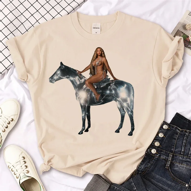 Beyonce Harajuku Women's Comic  Printed T Shirt Women Harajuku Graphic Tees Shirt Streetwear Femme Women's T-shirt Clothes Tops