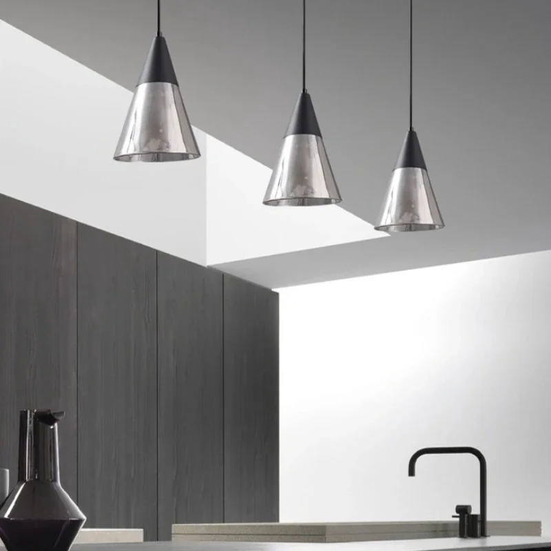 Luxury Restaurant Glass Ceiling Pendant Light Dining Room Hanging Lamps for Bedroom Bedside Three Heads Indoor Lighting Fixture