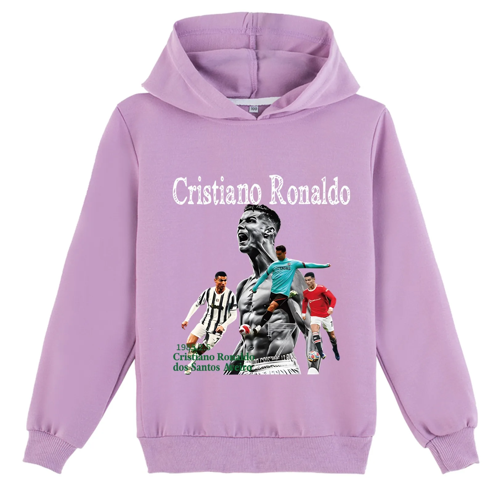 Teen Cris-tiano R-ronaldos Loose Sweatshirt Hooded Soft Tops,Little Kid Cotton Long Sleeve Hoodies for 2-14Y