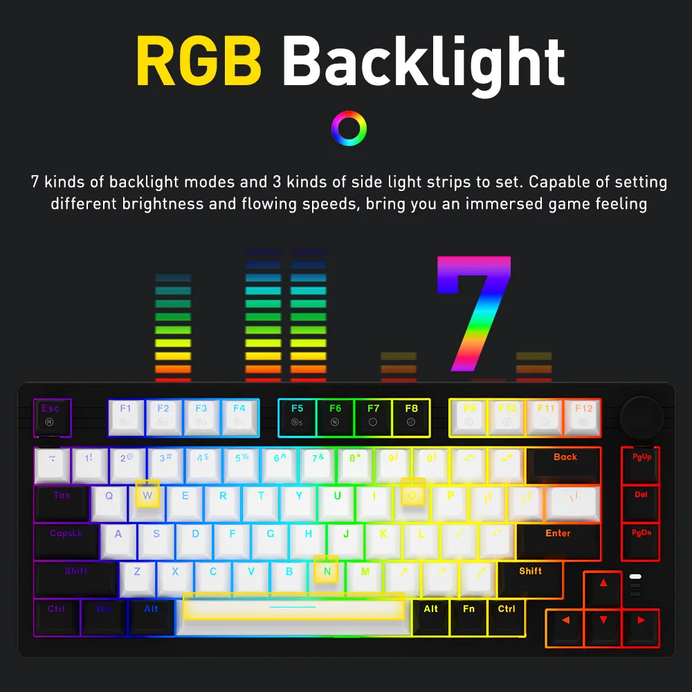 Imagem -03 - Teclado Mecânico com Junta com Fio Dareu Rolagem de Teclas n Antifantasmas Retroiluminação Rgb Interruptor de Sonho com Botão Multimédia