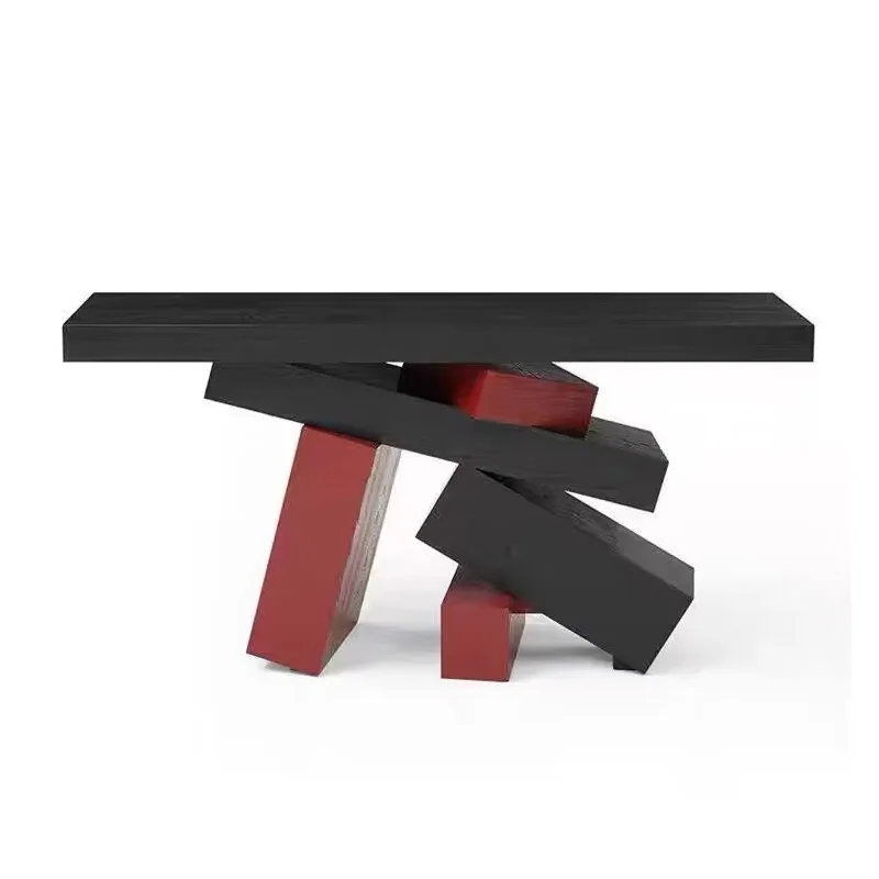 Italian entrance table, light luxury and high-end sense, facing the entrance desk at home, irregular creativity