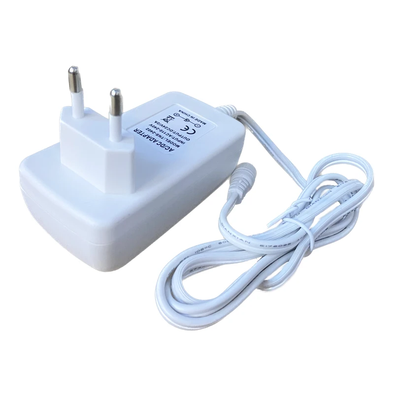 แหล่งจ่ายไฟ2A DC 24V Charger adaptor 48W US EU plug Converter AC110V หม้อแปลงไฟ220V สำหรับไดรเวอร์โคมไฟแถบไฟ LED