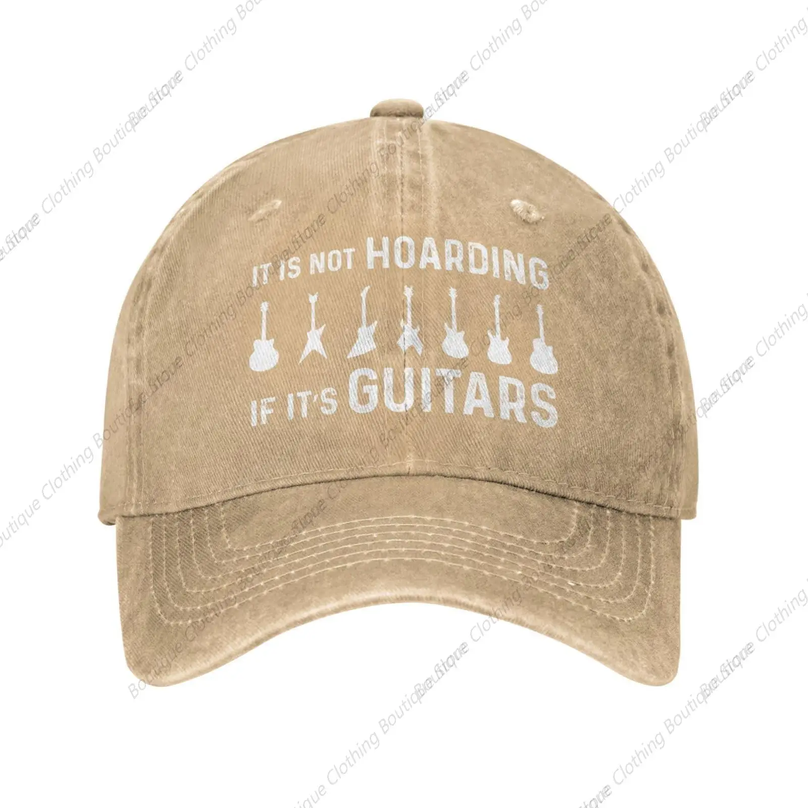 

Funny Hat It is Not Hoarding If It's Guitars Hat for Women Baseball Cap Funny Hat Natural