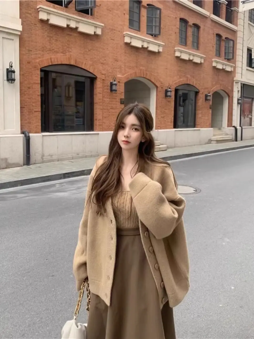 

Sweaters Jumpers Cardigans Womens Cardigan Women Long Sleeve Subculture Graphic Pattern Drop Shoulder Urban Street Japanese Punk