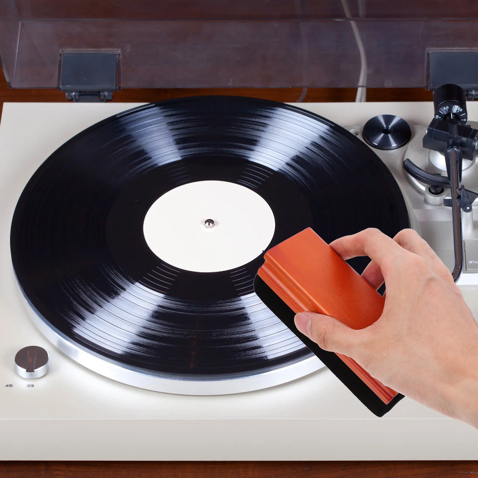 

1Set Record Cleaning Kit Professional Vinyl Record Cleaner Tool with Brushes for Cd Player Maintenance Long-Lasting Stylus Care