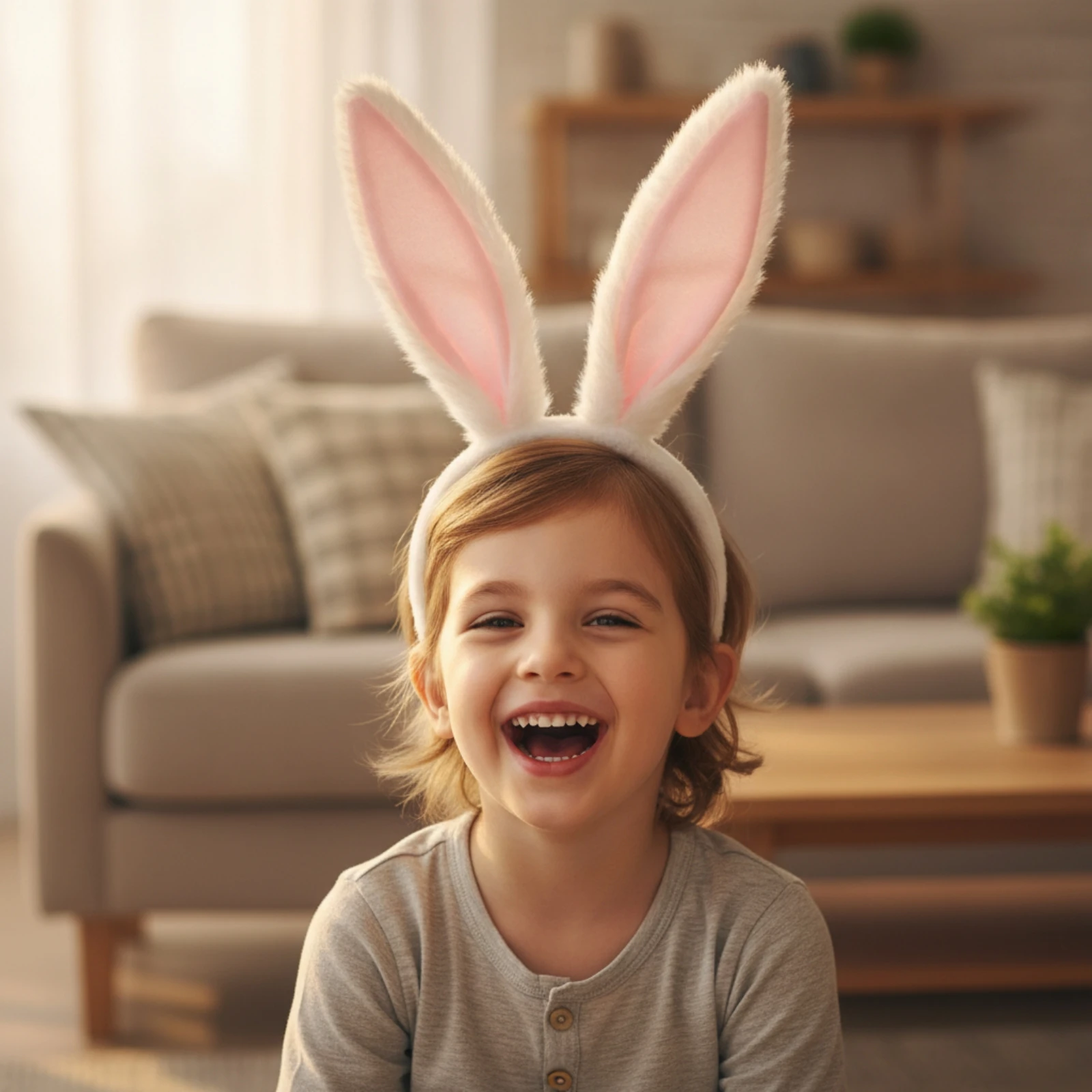 Costume Accessory Soft Soft Bunny Ears Headband for Children, Easter Celebrations, Dress-up Play