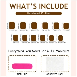 24pcs False Nails French Wine Red Simple Short Square Nails Cherry-shaped Press-on Full-coverage Nail Stickers Suitable for Girl