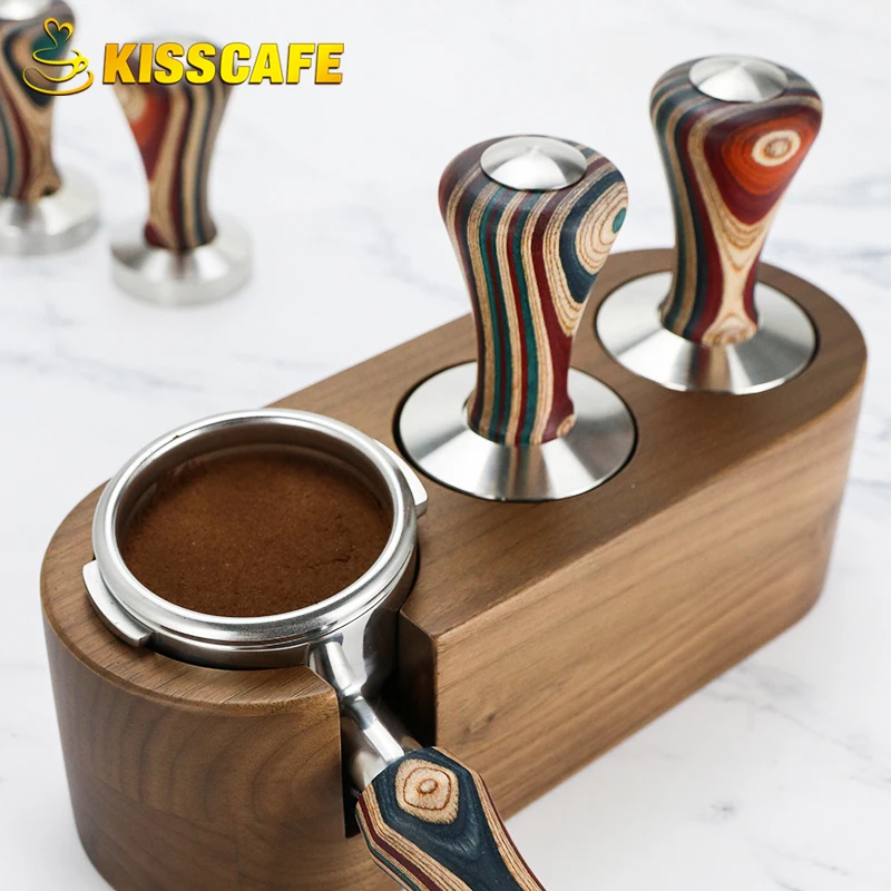 Coffee Bottomless Portafilter 51MM 54MM 58MM Colorful Wood Handle For Breville Delonghi Gaggia Espresso Good Barista Accessories