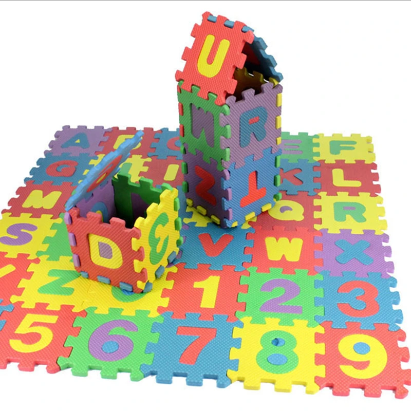 36PCS Kitchen Carpet Carpet Baby Kids Alphanumeric Educational Puzzle Blocks Infant Child Toy Gifts Play Mats Floor Mats Home