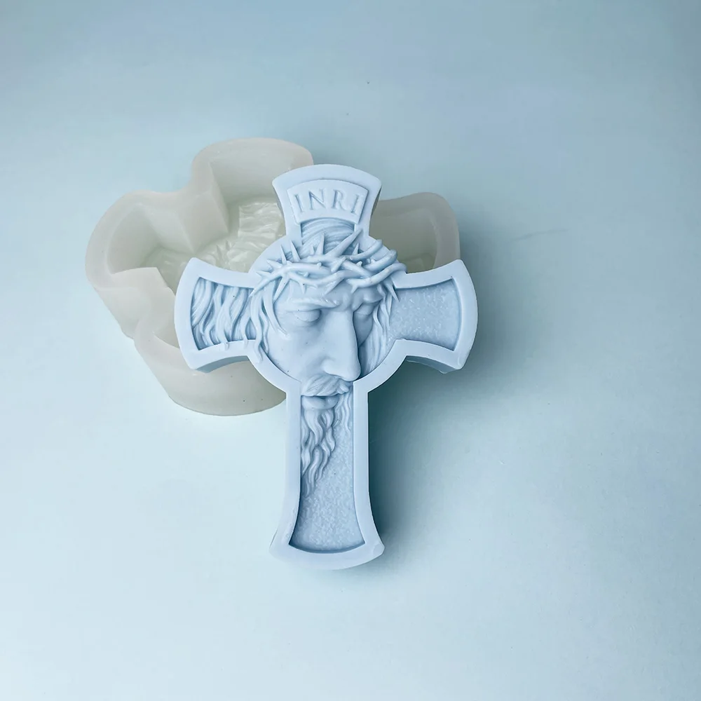 Jesus Cross Statue Silicone Mold Jesus Kobe Candle Silicone Mold Candle Mould Greek Mythology resin mold gypsum mould
