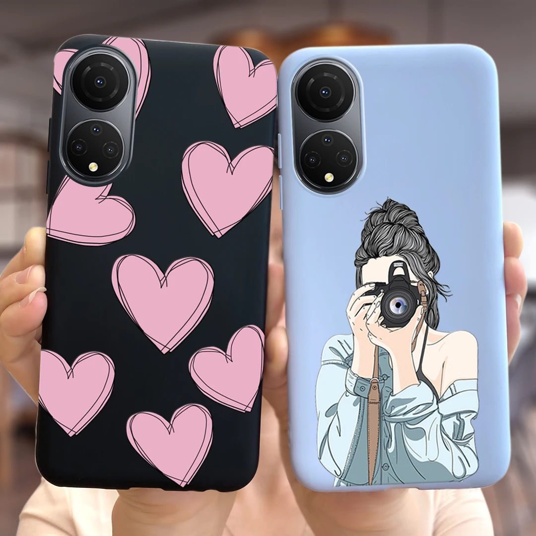 

For Honor X7 Case CMA-LX1 Cute Love Heart Girls Cover Soft Silicone Phone Case For Huawei Honor X7 X 7 Back Cover HonorX7 Bumper