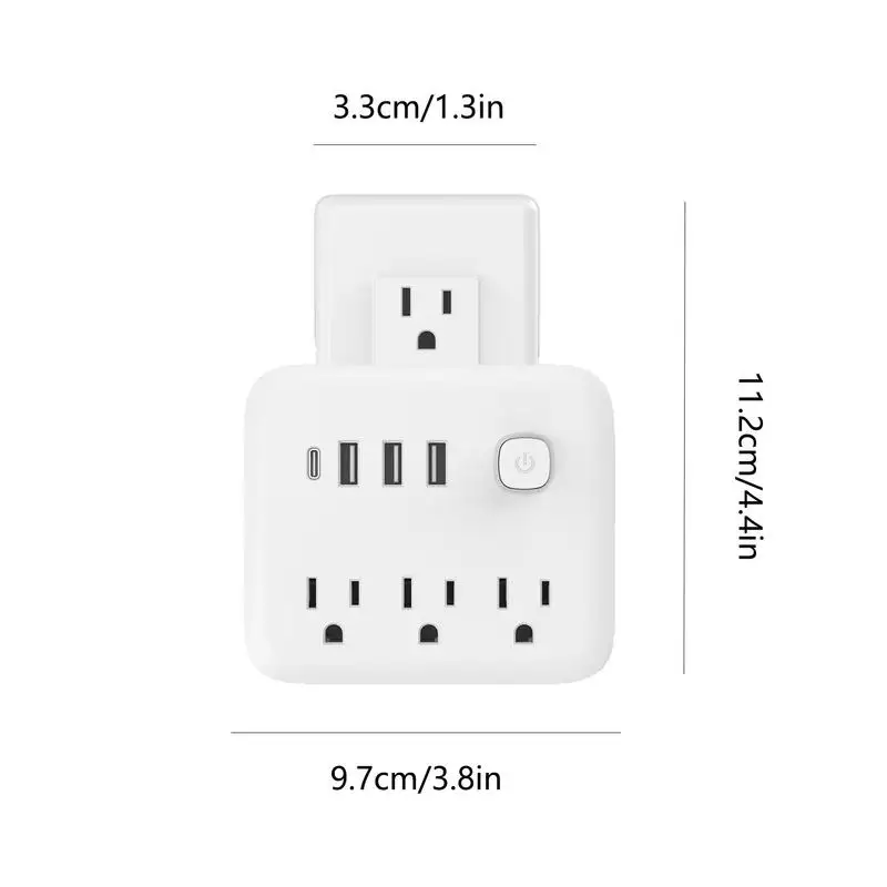 여행용 전세계 플러그 어댑터, 미국 전원 어댑터, 3 개 USB 포트 어댑터, 미국 캐나다 여행용 플러그 어댑터, 3 인 1