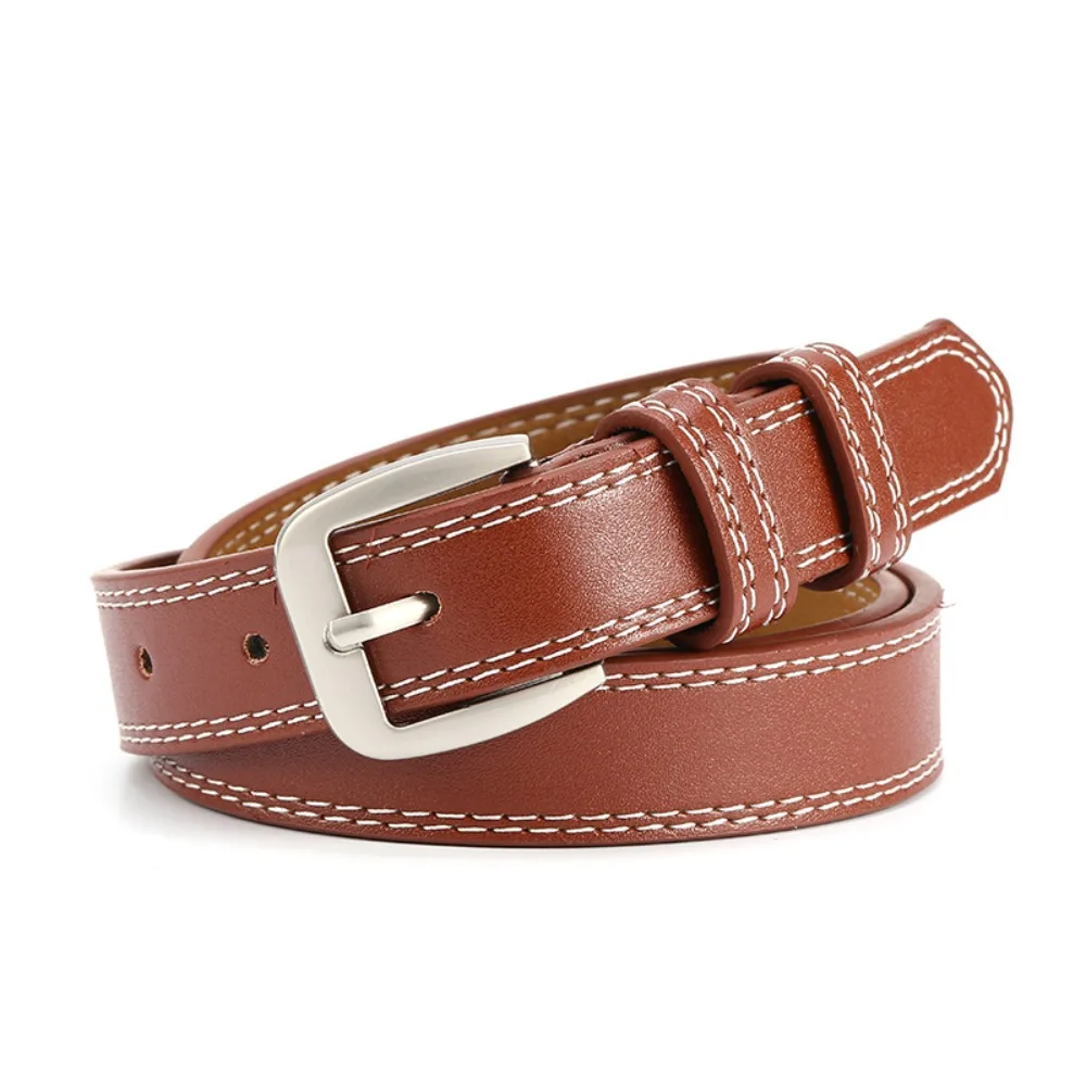 قابل للتعديل الكورية نمط المرأة حزام بنطلون الديكور كل مباراة حزام جلد خمر مربع مشبك دبوس مشبك حزام الاستخدام الإناث