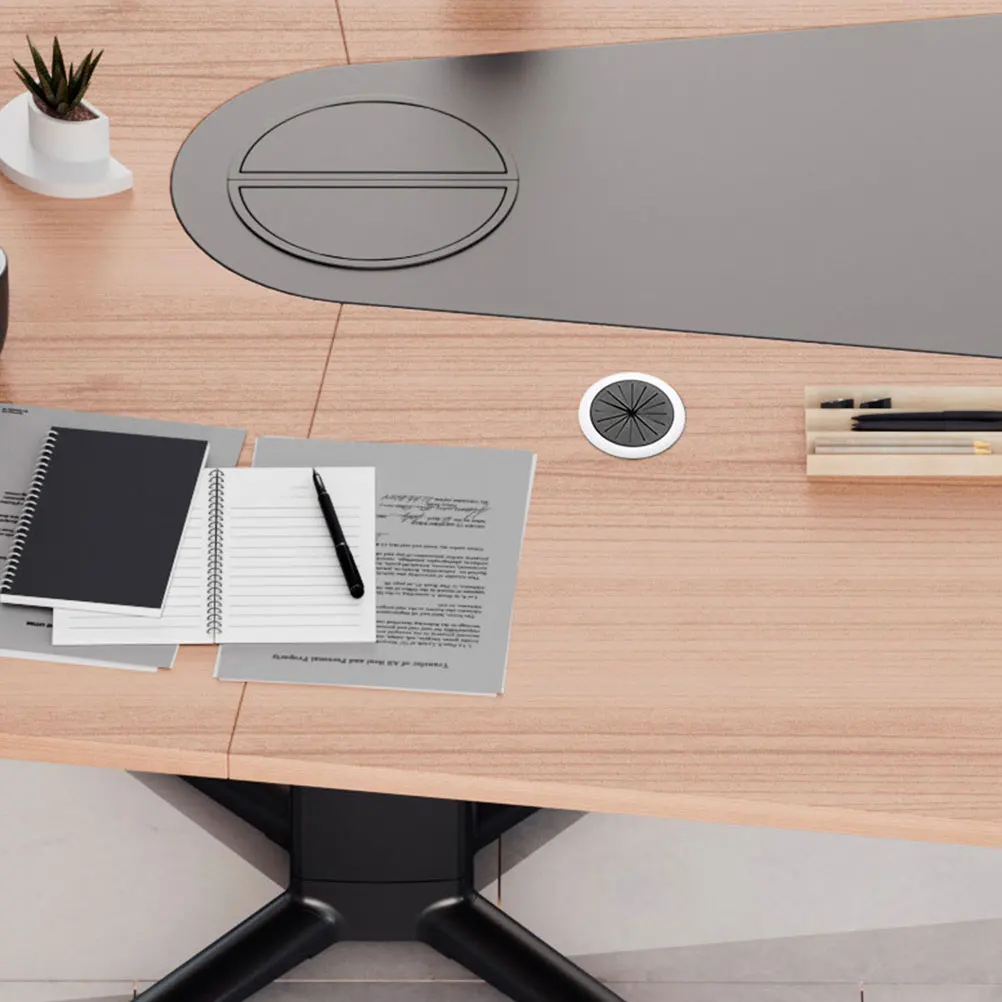 

6Pcs Wire Organizer Grommet For Computer Desk Wire Cover Easy Installation ABS Rubber