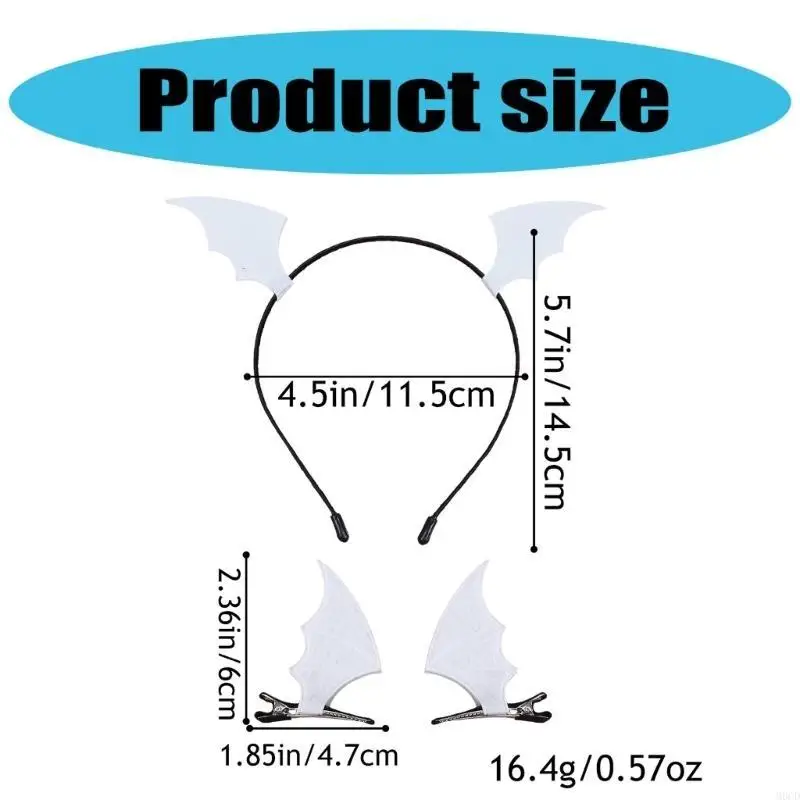 Cornes du diable enchanteresse M6CD, 3 pièces, accessoires pour cheveux polyvalents, bandeau pince à cheveux, ensemble pour