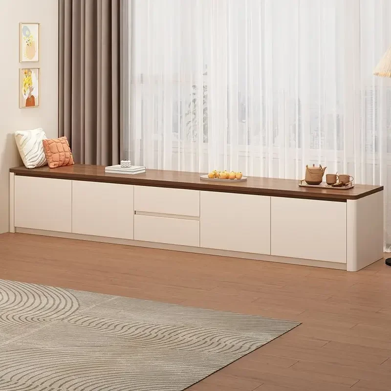 Solid wood balcony cabinet bay window cabinet bedroom locker window sill cabinet