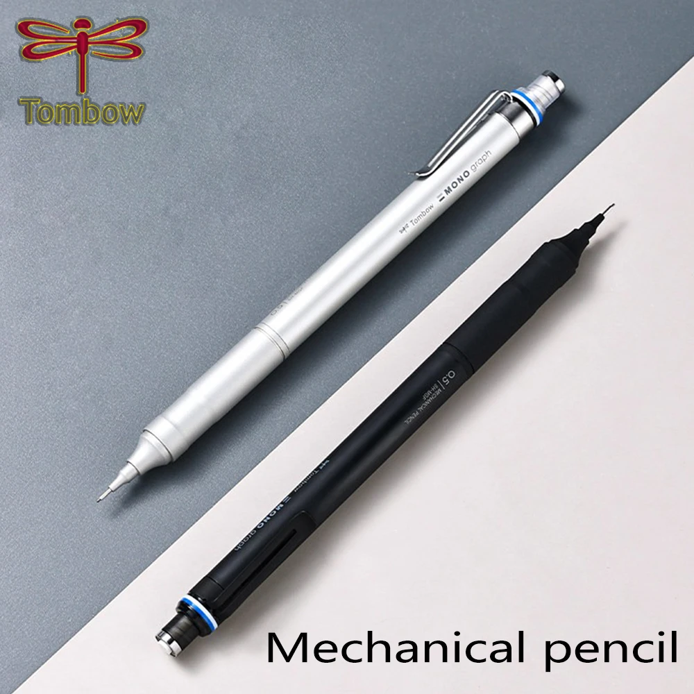 

1 шт., японский механический карандаш TOMBOW MONO, металлический с низким центром тяжести, 0,5 мм, художественная роспись, школьные канцелярские принадлежности