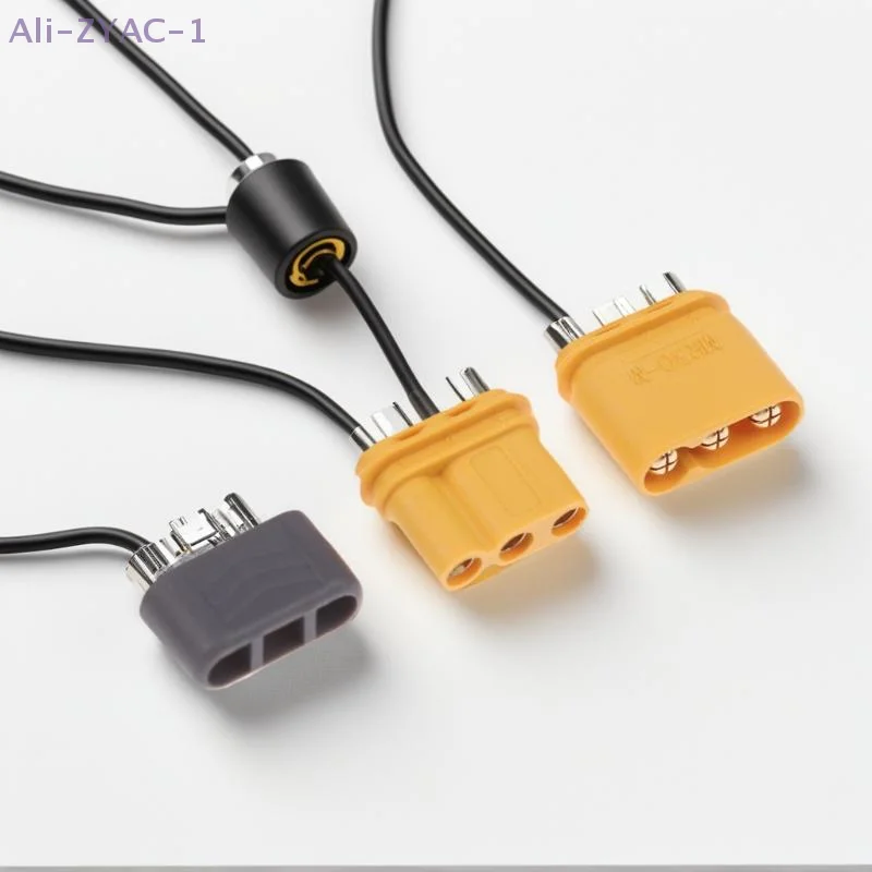 {ZYAC-1} 5 Pasang Konektor Plug Amass MR30 Jantan/Betina Dengan Selubung Untuk Baterai Lipo RC Multicopter Aksesoris Pesawat