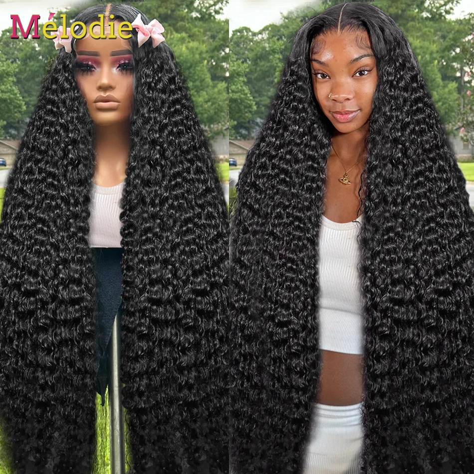 MELODIE 13x4 13x6 HD Lace Frontal Wig 360 Deep Wave Lace Front Human Hair Wigs Brazilian Curly 5x5 Human Hair  Wigs For Women