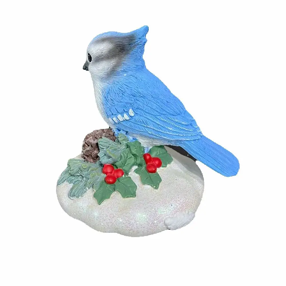 3D Blue Finch Silicone Candles Mould Christmas Bird Pine Ball Leaf Chocolate Sugarcraft Cake Decor Baking Mold Faithful Friend