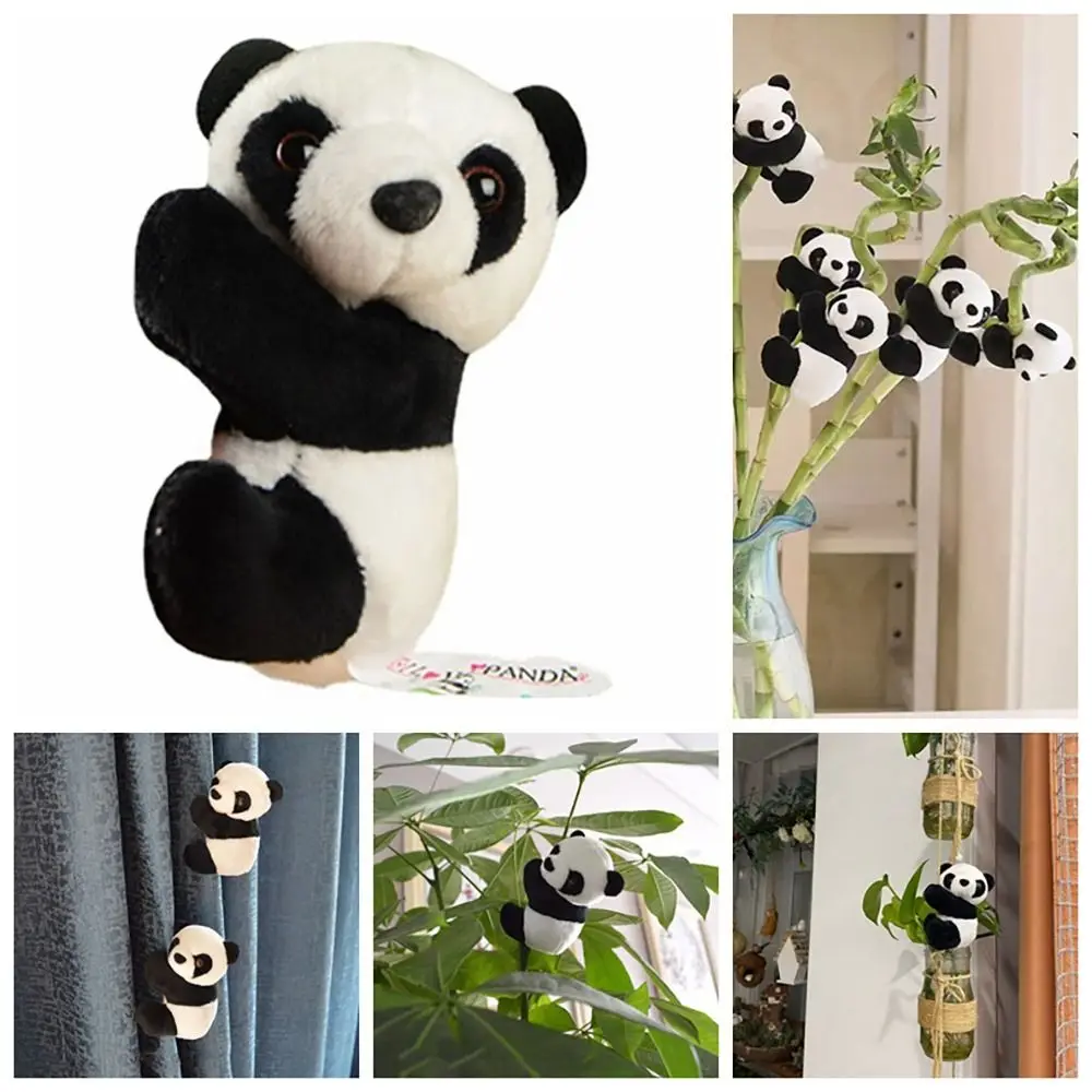 Regalo Decorazione per la casa Pianta Ornamento in vaso Mini che abbraccia Panda Clip Morsetto per tende Animale
