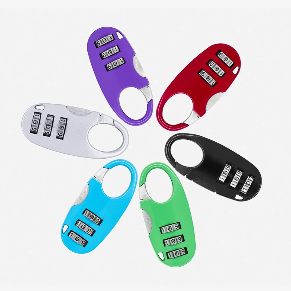 

2Pcs Combination Lock Bag 3 Digit Combination Password Travel Keyed Padlock for Suitcases Backpacks Gym Student Lockers Baggage