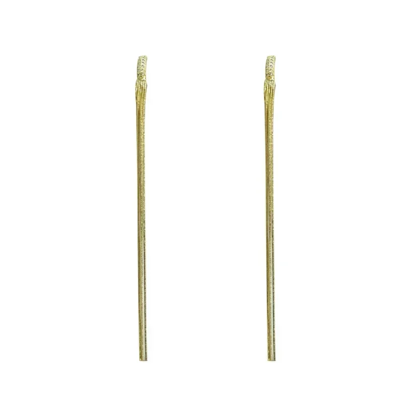 European and American ins cold wind long fringed earrings simple niche design sense show face thin earrings