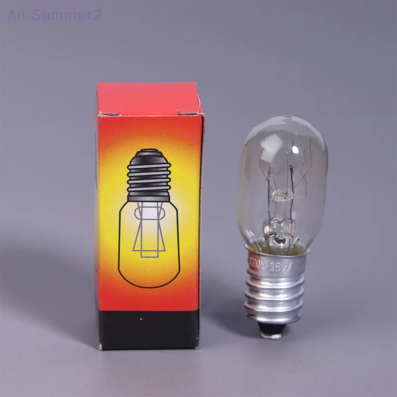 2Pcs E14 15W High Temperature Resistant Refrigerator Bulb Microwave Oven Replacement Light Toaster/Steam Bulb Light