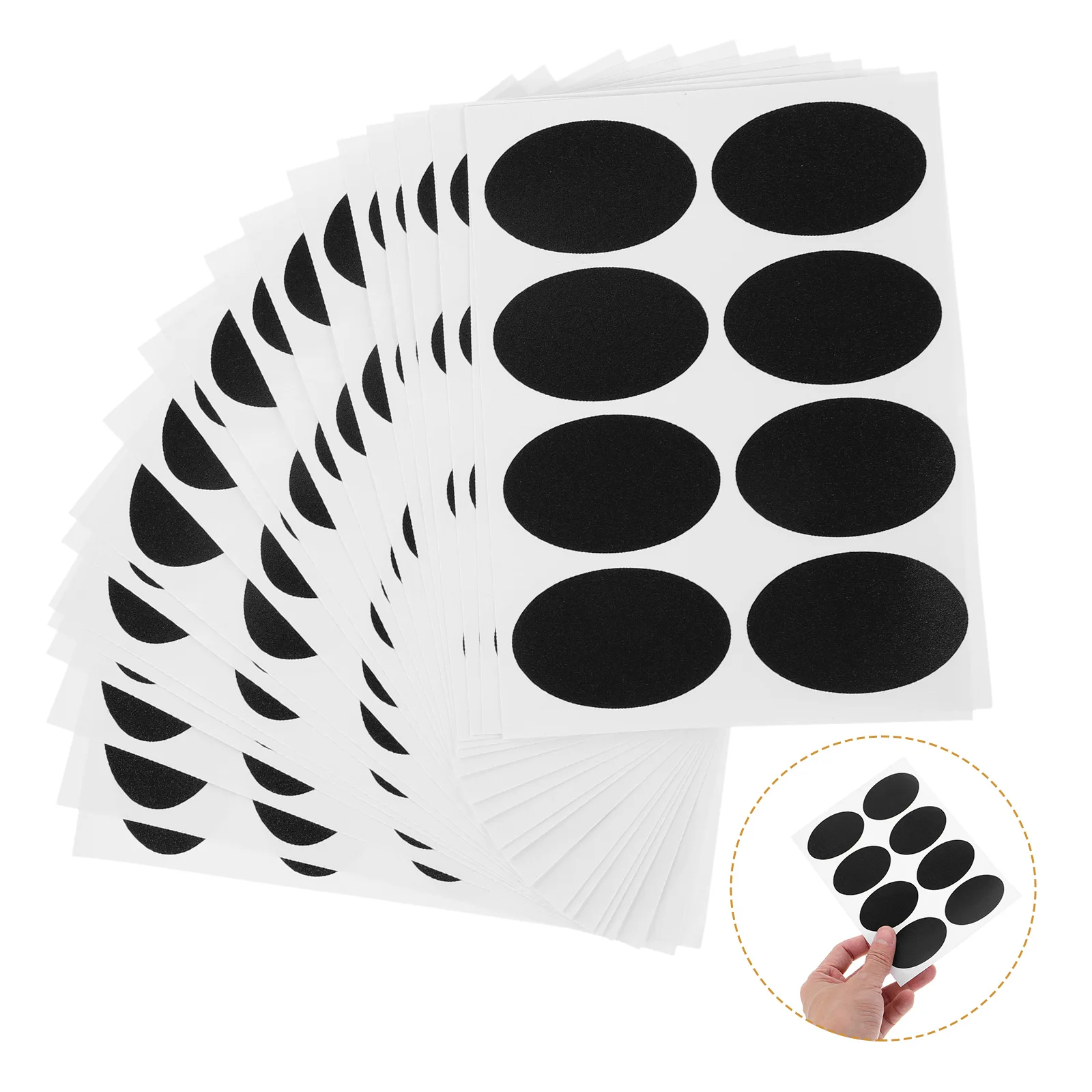

20 Sheets Self-Adhesive Seasoning Bottle Sticker Labels Classification Oval Stickers For Home Kitchen Easy