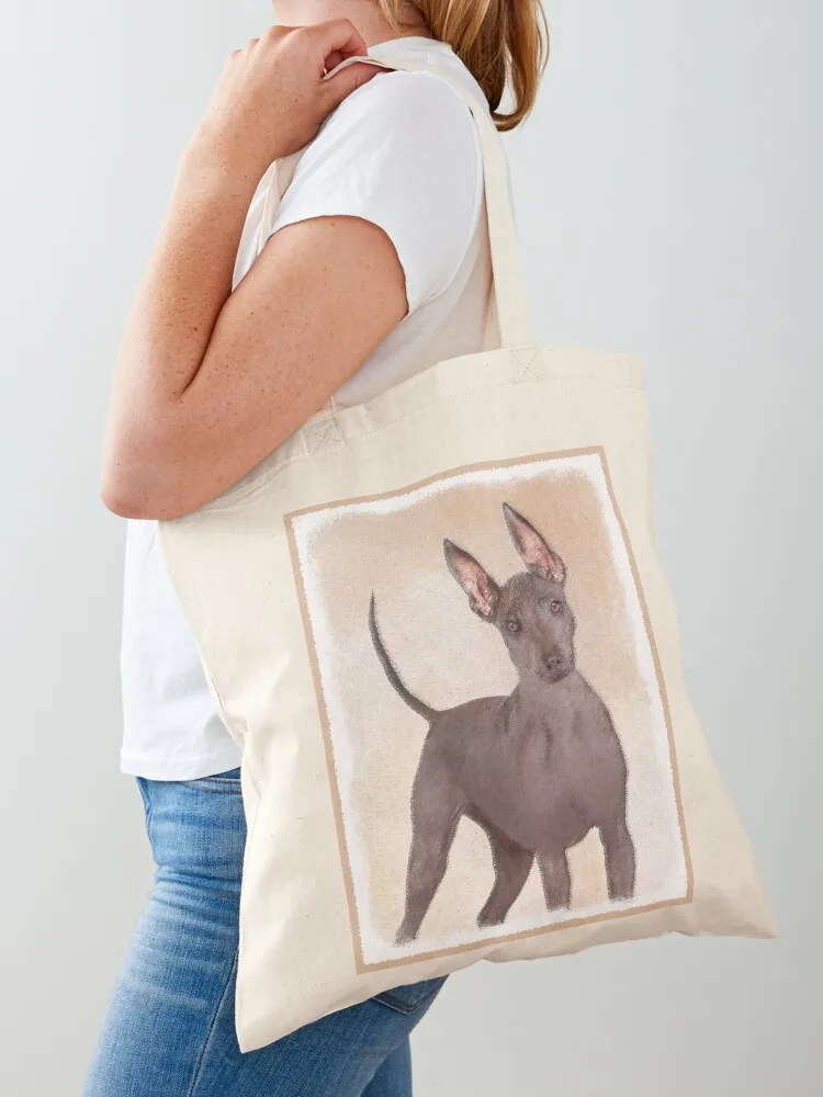 Pintura de Xoloitzcuintli - Linda bolsa de tela con diseño original de perro, bolsa de tela personalizada, bolsa de compras para mujer