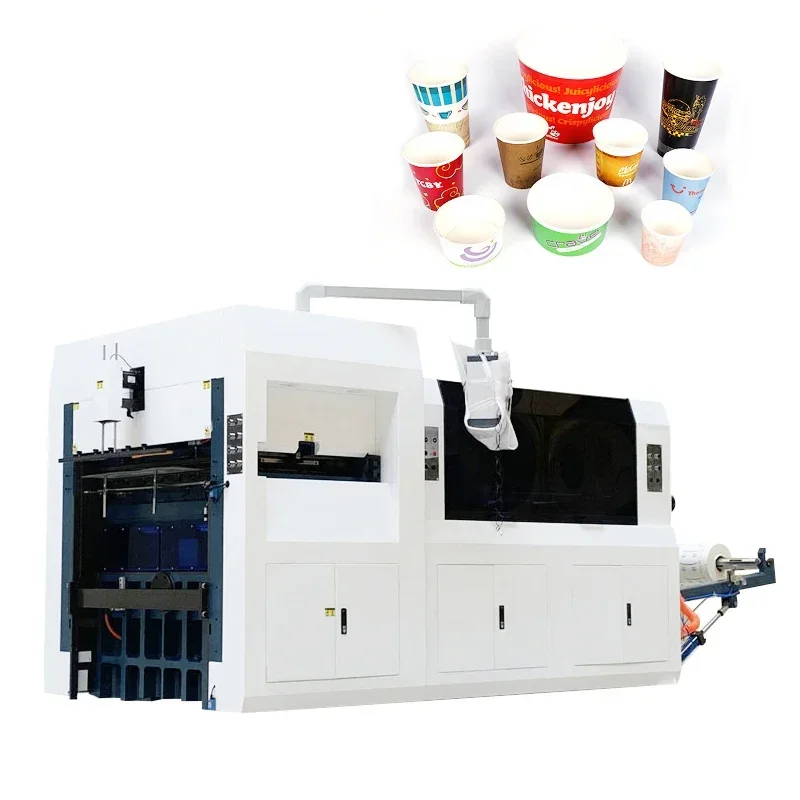 Fast Speed Automatic Popular Paper Cup Fan Card Roll Die Cutting Machine DIY  Customization Printers