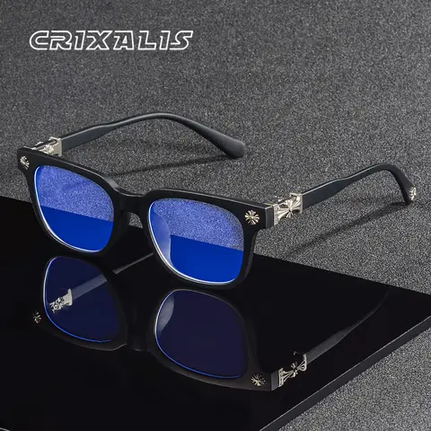 CRIXALIS Classic Square Anti Blue Light Glasses Reading Books Glasses Women And Men Prescription Glasses Computer Eyeglasses