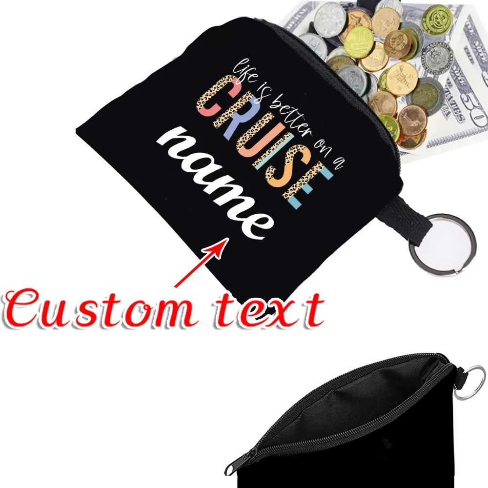 

Персонализированный индивидуальный кошелек с именем, карман для монет, косметический карман, держатели для банковских карт, портативные маленькие кошельки для денег