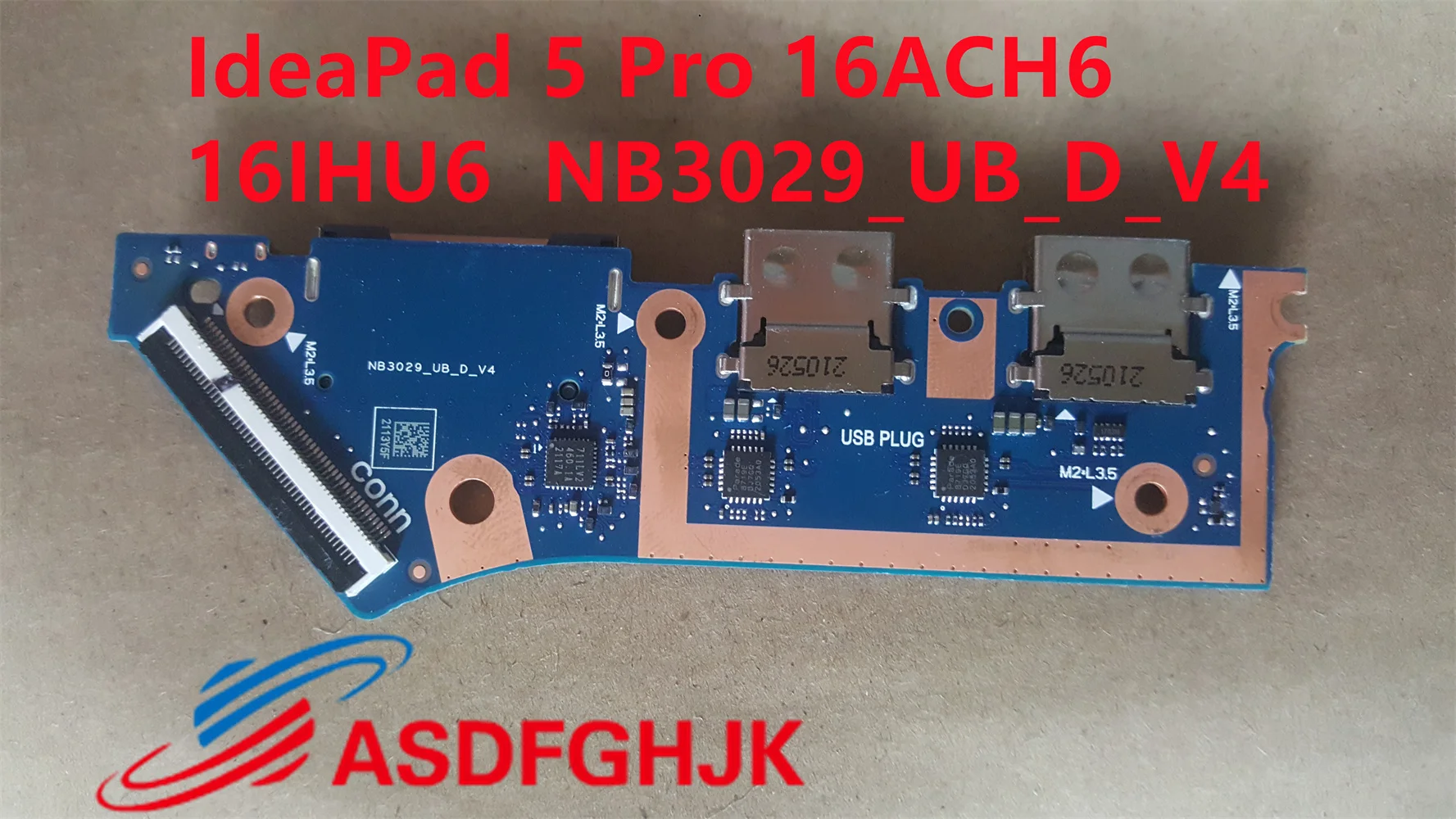 Original For Lenovo Ideapad 5 Pro-16ACH6 16ACH6 5 Pro-16IHU6 POWER BOTTON USB SD Card Reader IO Board NB3029_UB_U_V4 5C50S25201