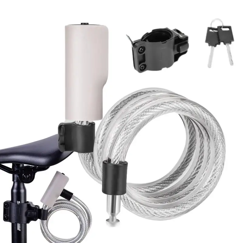 

Lock For Cycling 3.94ft Electric Bike Chain Anti-Theft Lock Anti-Theft Security Chain With Key Long Mounting Bracket Bike