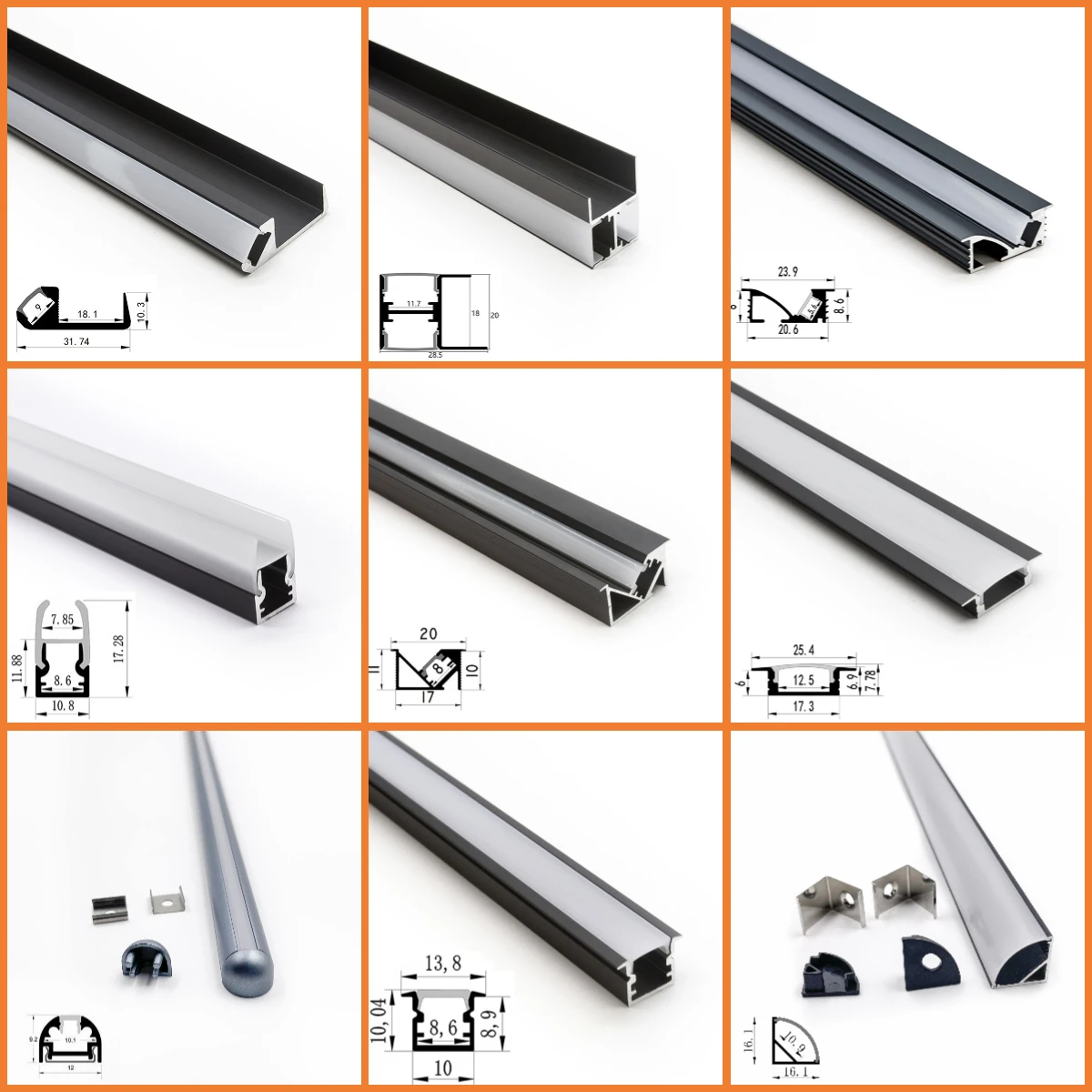 

Aluminum Led Profiles for Corridor Aisle Indoor Lighting Home Wall Decor Linear Led Lamps Industrial Hard Bar Lights Fixture