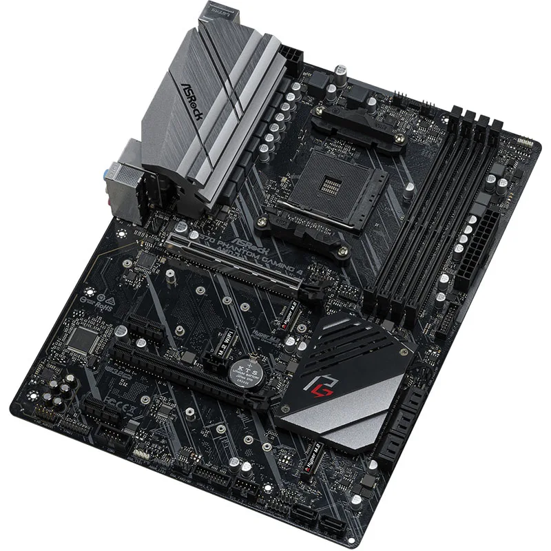 Used ASROCK X570 Phantom Gaming 4 Socket AM4 4×DDR4 128GB PCI-E 4.0 SATA III HDMI ATX For Ryzen 5000 G-Series cpu