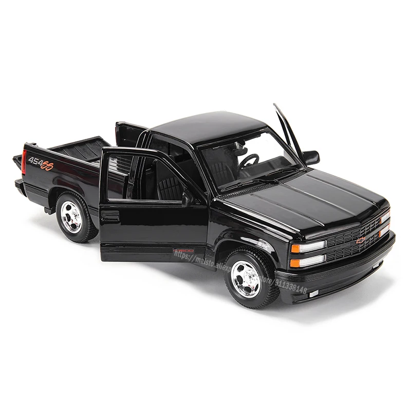 Maisto 1:24 New style 1993 454 SS Pick-up Black Highly-detailed die-cast precision model car Model collection gift