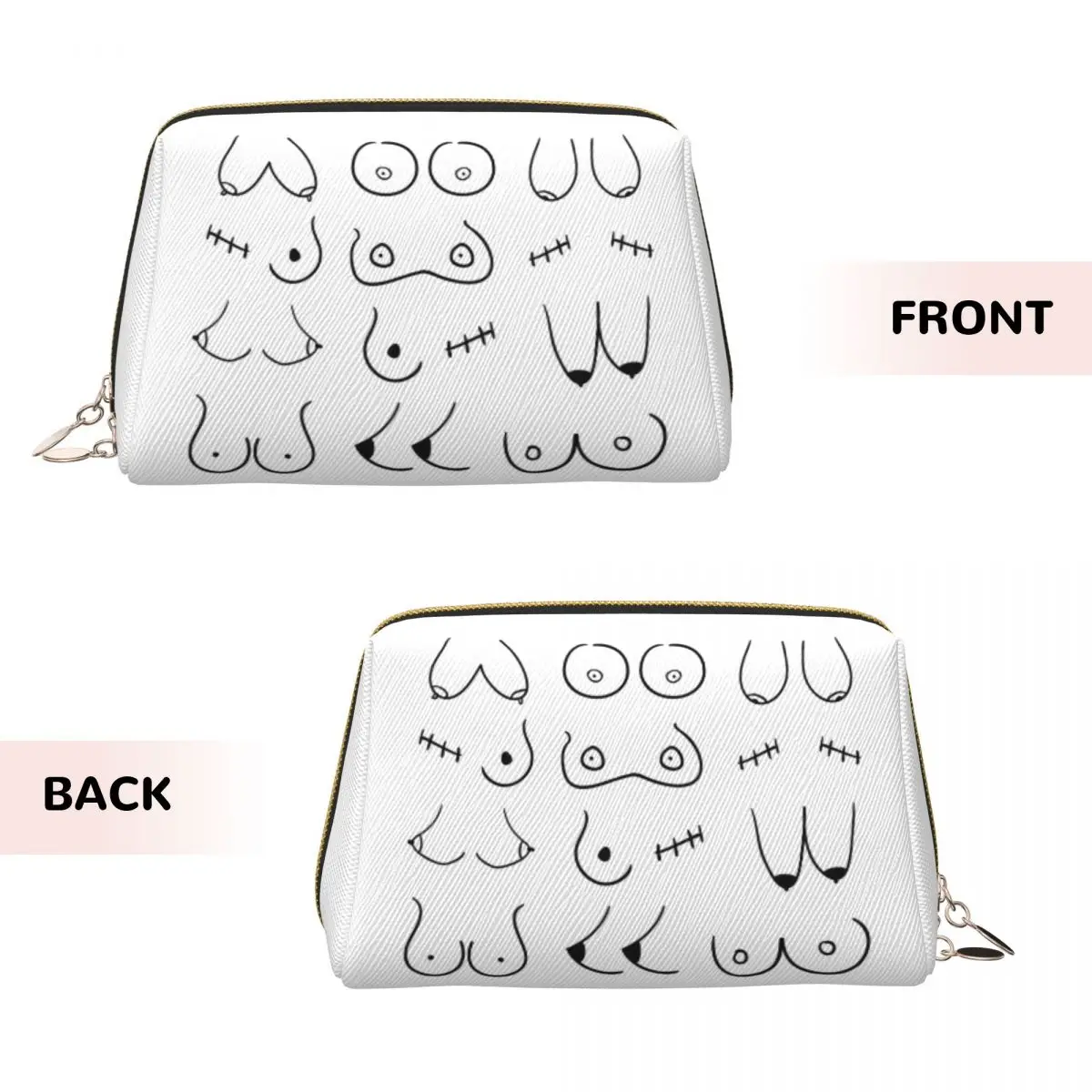 Breast Pattern Boobs Women Cosmetic Bags Travel Makeup Organizer Pouch Toiletry Storage Dopp Kit Case