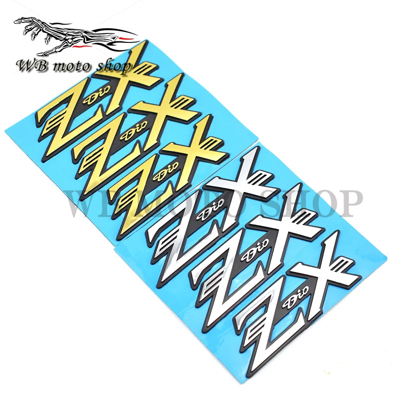 Gold Silver 3D Motorcycle Decals for HONDA DIO ZX