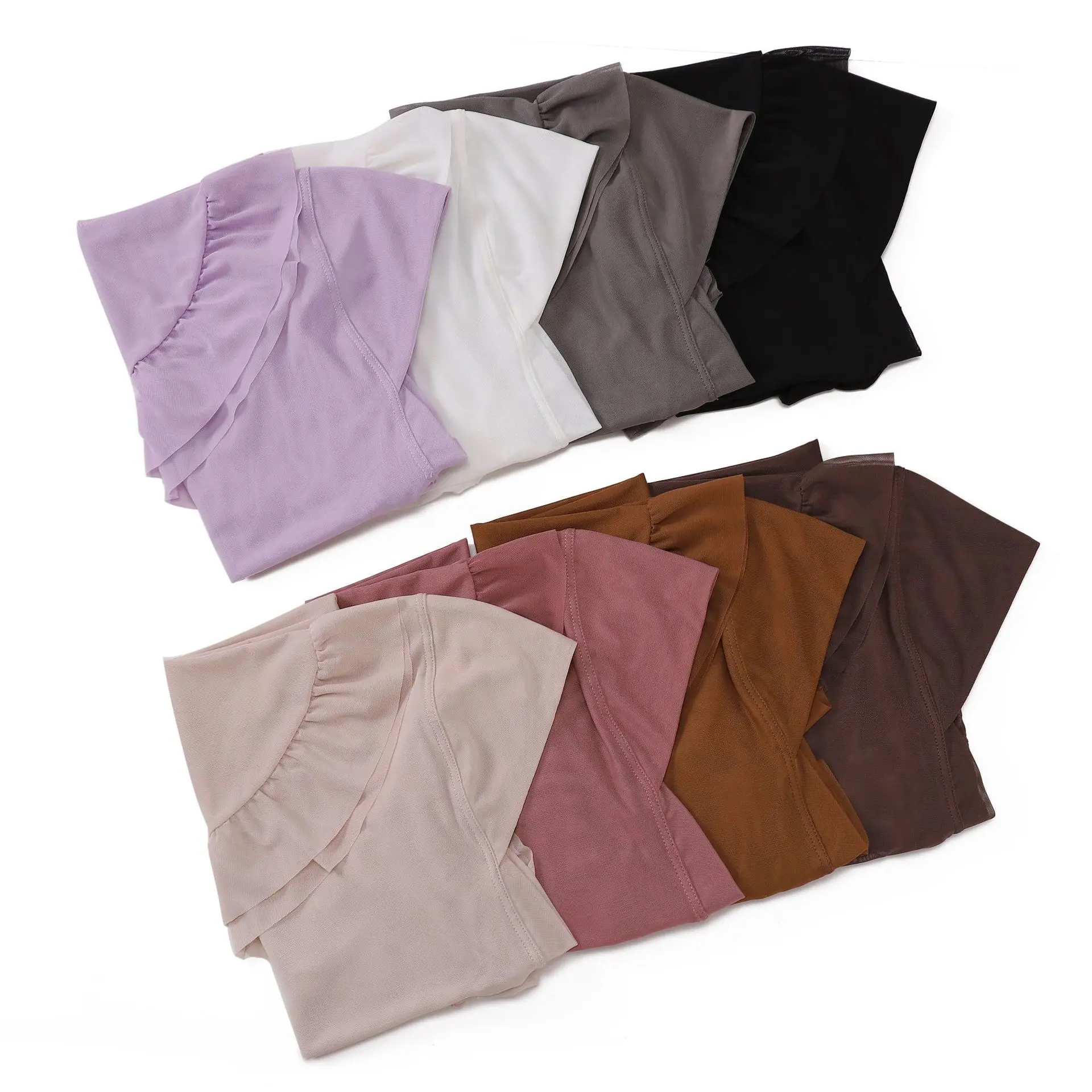 

Mesh Instant Hijabs for Woman Muslim Islam Turban Solid Scarf Amira Soft Plain Colors Ready to Wear Hijab Niqab Nikab Headscarf
