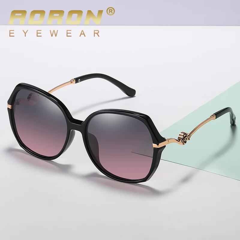 

2024 women's new Polarized Sunglasses large frame women's color changing sunglasses Fashion metal glasses 413 Sunglasses