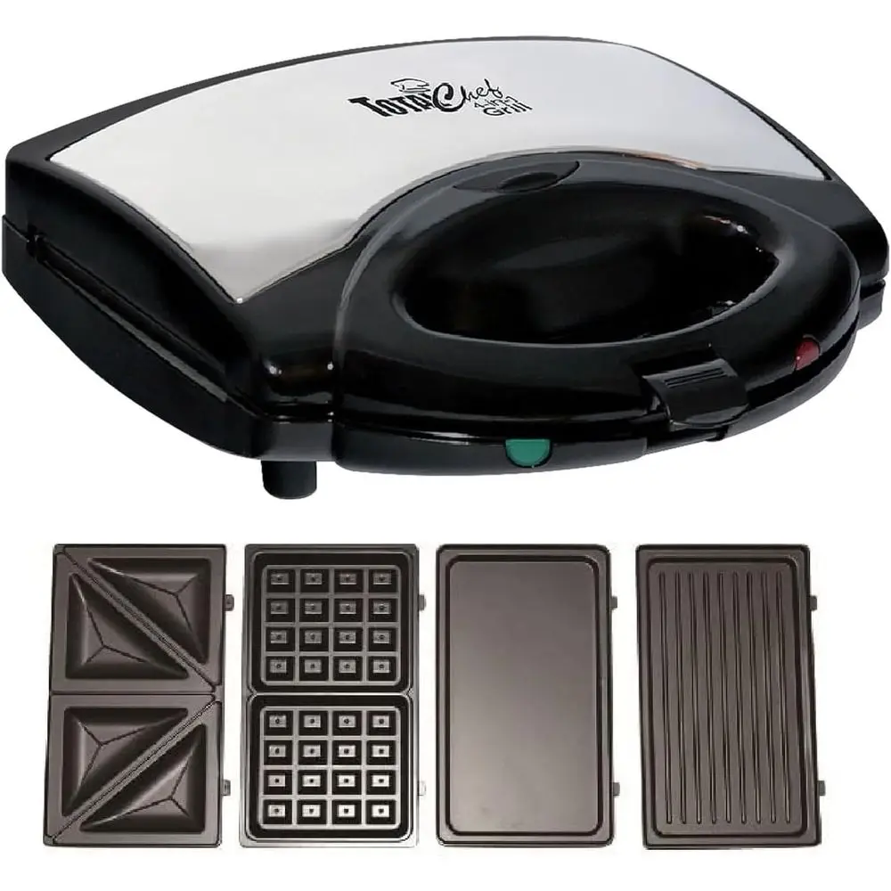 

Multi-Functional Electric Grill Maker for Sandwiches, Paninis, and More - Non-Stick, Removable Plates, Easy Clean Kitchen Applia