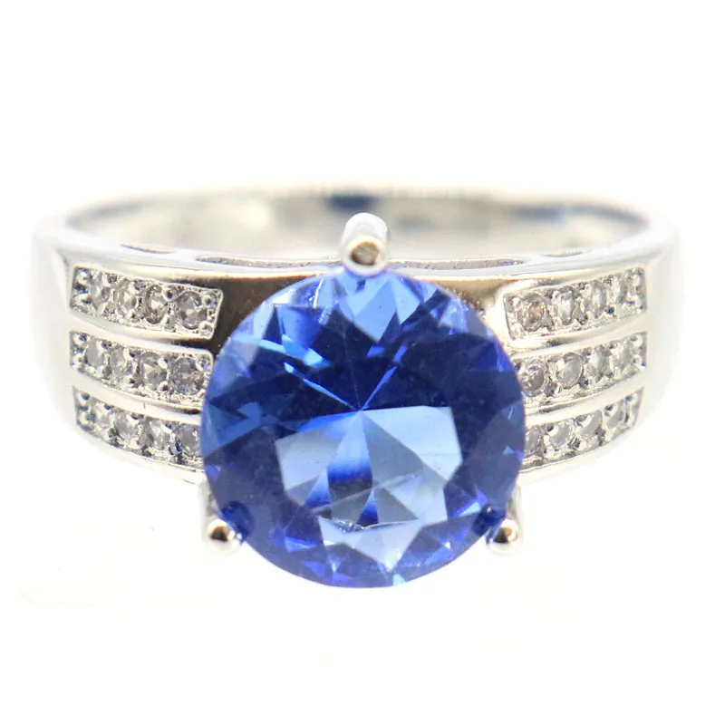 

Buy 4 Get 1 Free 13x10mm Golden Green Peridot Violet Tanzanite London Blue Topaz Pink Morganite Tourmaline CZ Silver Rings