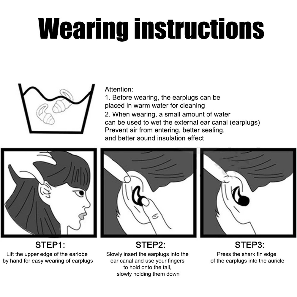 断熱イヤープロテクター,防水シリコン耳栓,プロの水泳,ノイズリダクション,1ペア