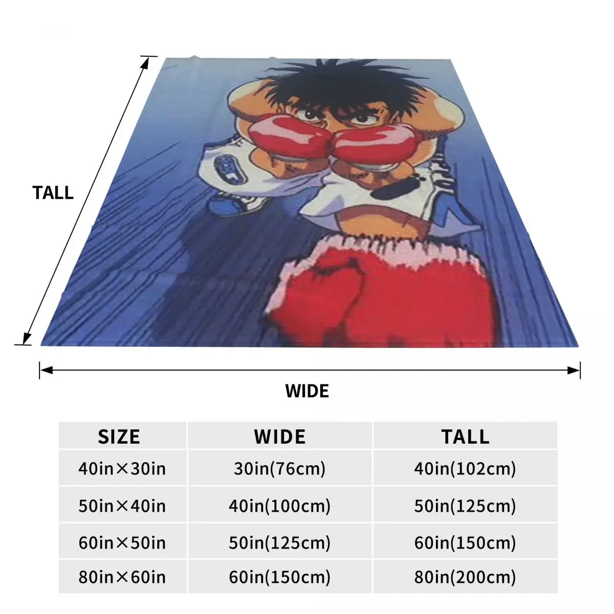 Hajime No Ippo Alfombrilla Anime Blanket Flannel Sofa Throw Blanket Multi-function for Couch Bedding Office Throws Bedspread