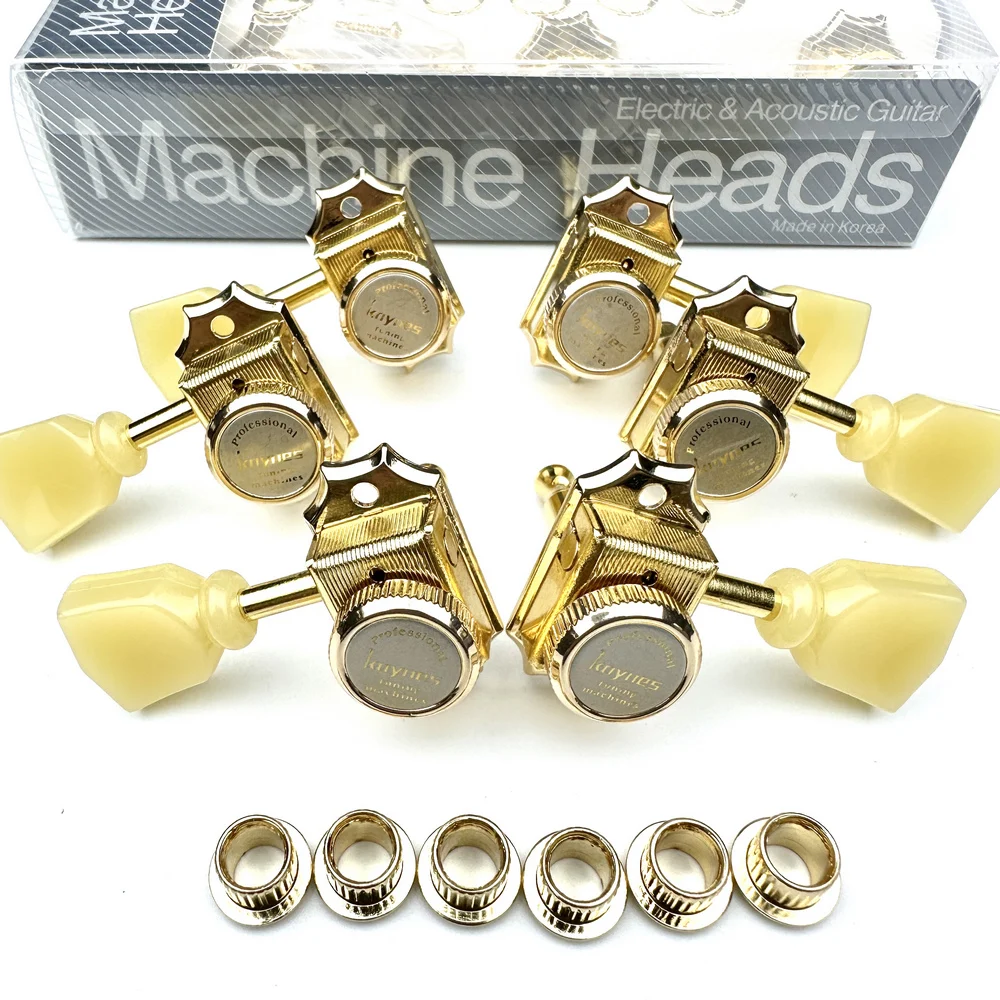 1 Set 3R3L Vintage Deluxe Locking Electric Guitar Machine Heads Tuners For LP SG Electric Guitar Tuning Pegs Gold